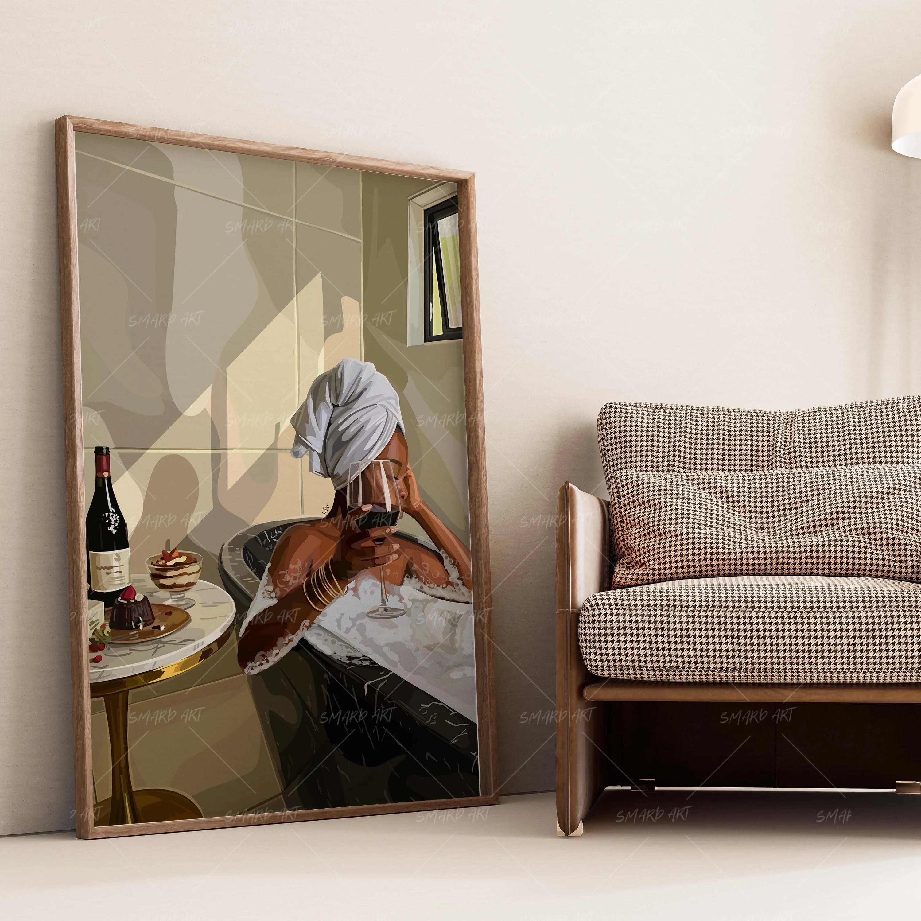 Luxury is Calm-wall art print featuring decorative artistic design suitable for living rooms, offices, and schools by SmardArt. Elevate your space with Black wall art that speaks to culture, identity, and creativity. At Smard, we celebrate artistry made with melanin, bringing powerful and inspiring designs to life.