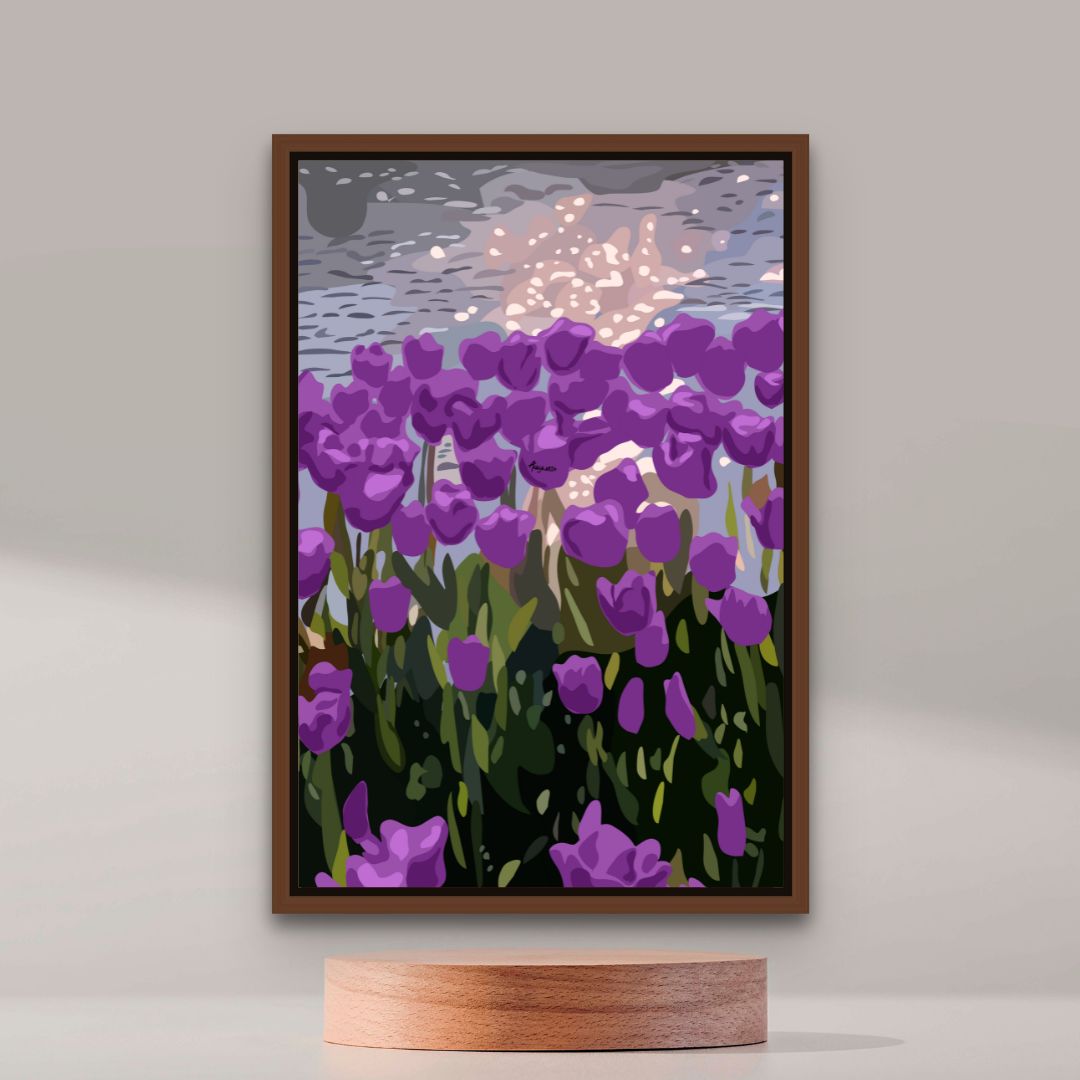 Purple Tulips (Smard X Anaya) Wall Art