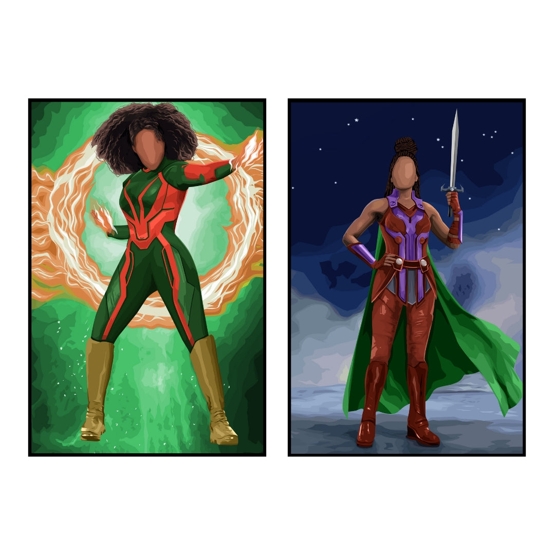 Art Print Bundle : Electra (Smard X Anaya) + The Galaxy Warrior (Smard X Anaya)