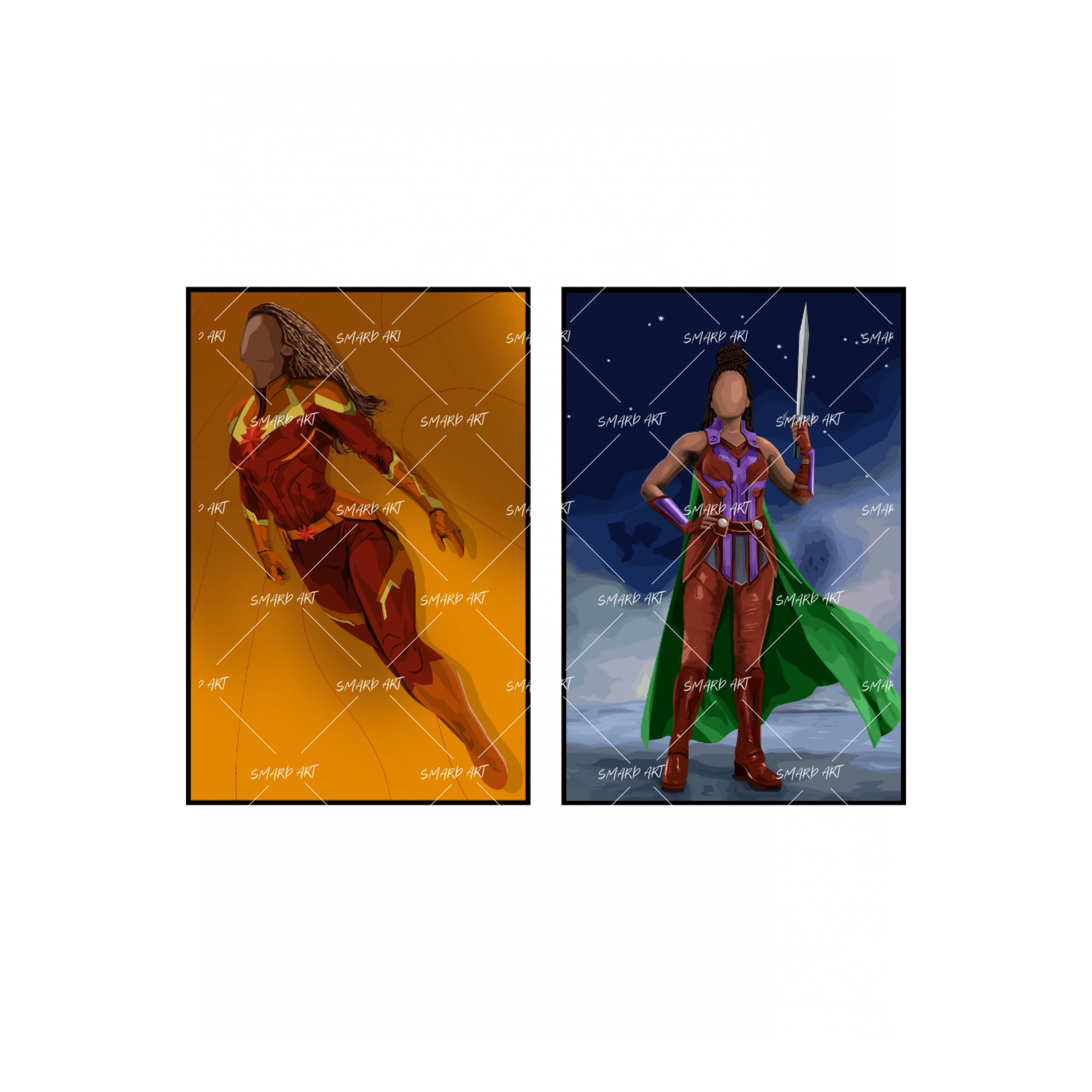 Art Print Bundle : Captain Blaze + The Galaxy Warrior