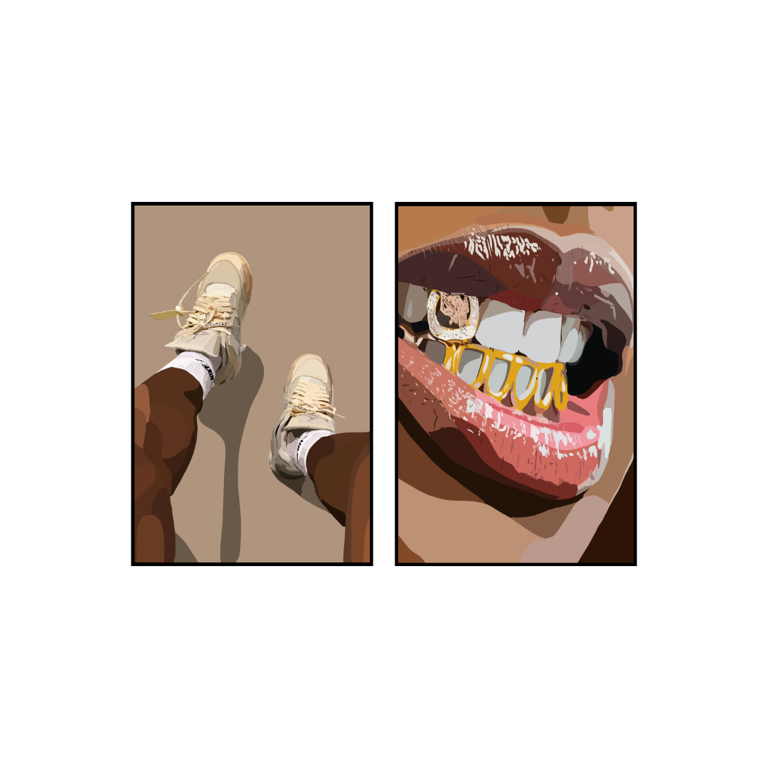 Art Print Bundle : Jordan 4 + Grillz II