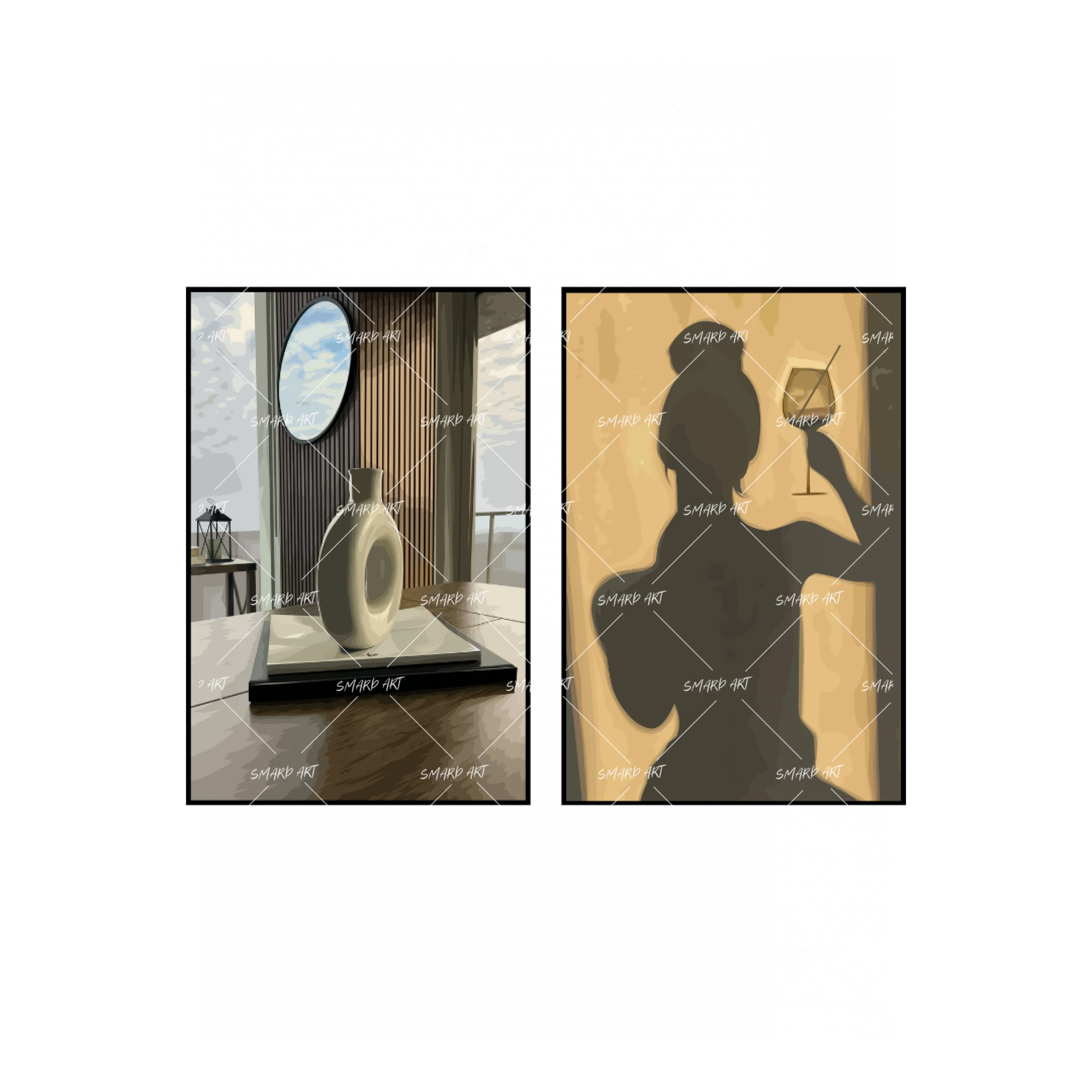 Art Print Bundle : Dining Table Aesthetics (Smard X Anaya) + Shadows (Smard X Anaya)