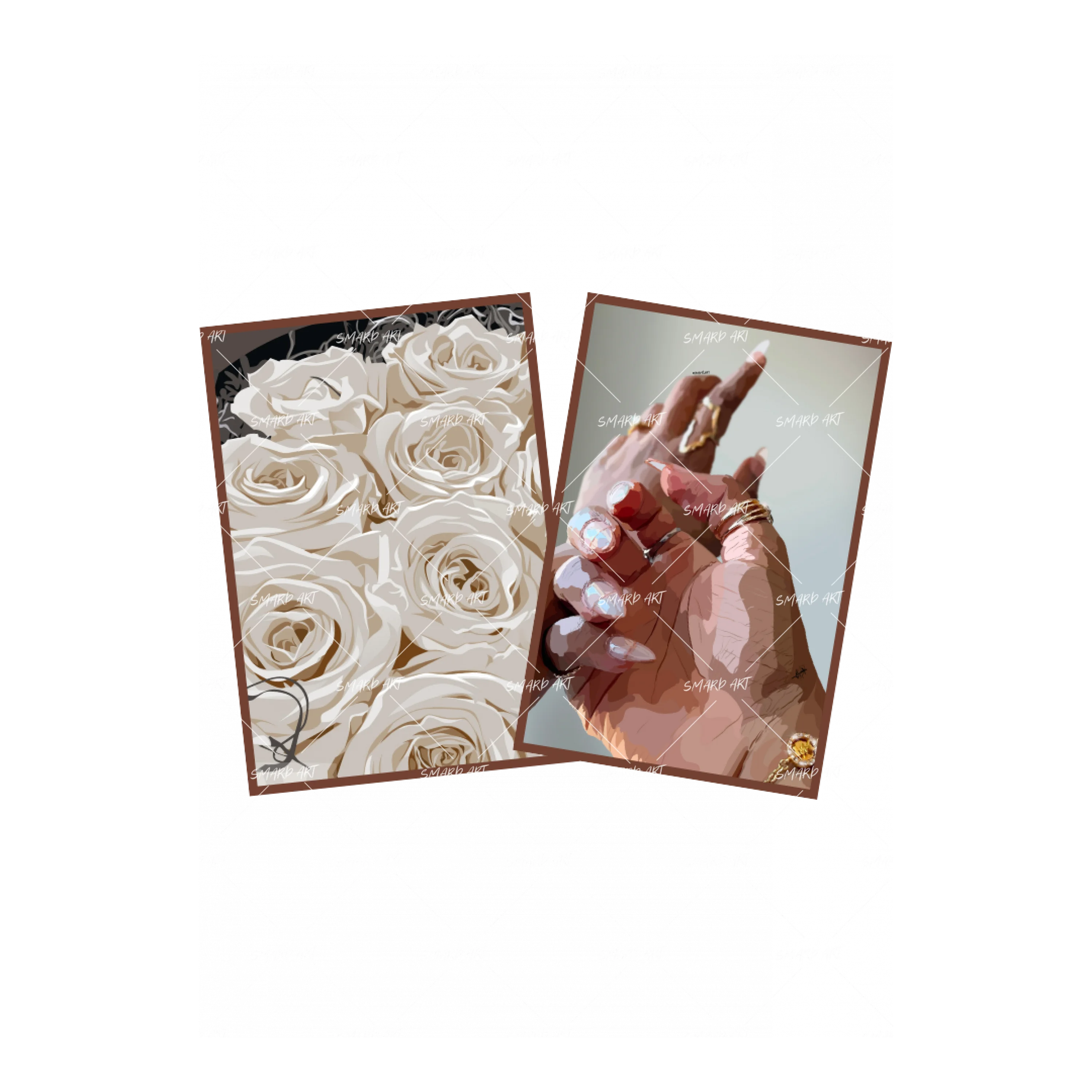 Art Print Bundle : White Roses + Simple Glam