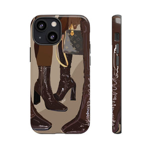 BROWN BOOTS Cases-iPhone 13 Mini-Glossy-SmardArt-Wall Art