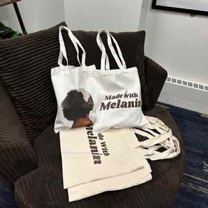 Made With Melanin - White Tote Bag