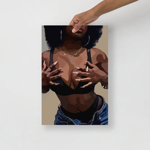 A Black Woman-24×36-Print-SmardArt-Wall Art
