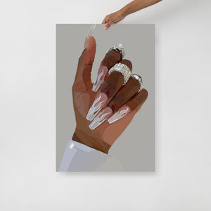 White Flames-24×36-Print-SmardArt-Wall Art
