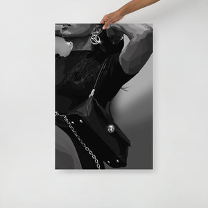 Glam black and white-18×24-Print-SmardArt-Wall Art